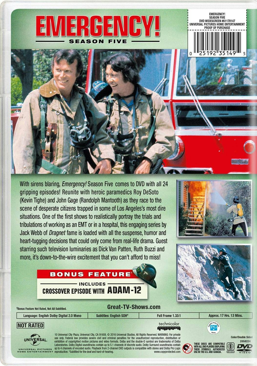 Back. Emergency! Season Five (DVD New Box Art) [DVD].