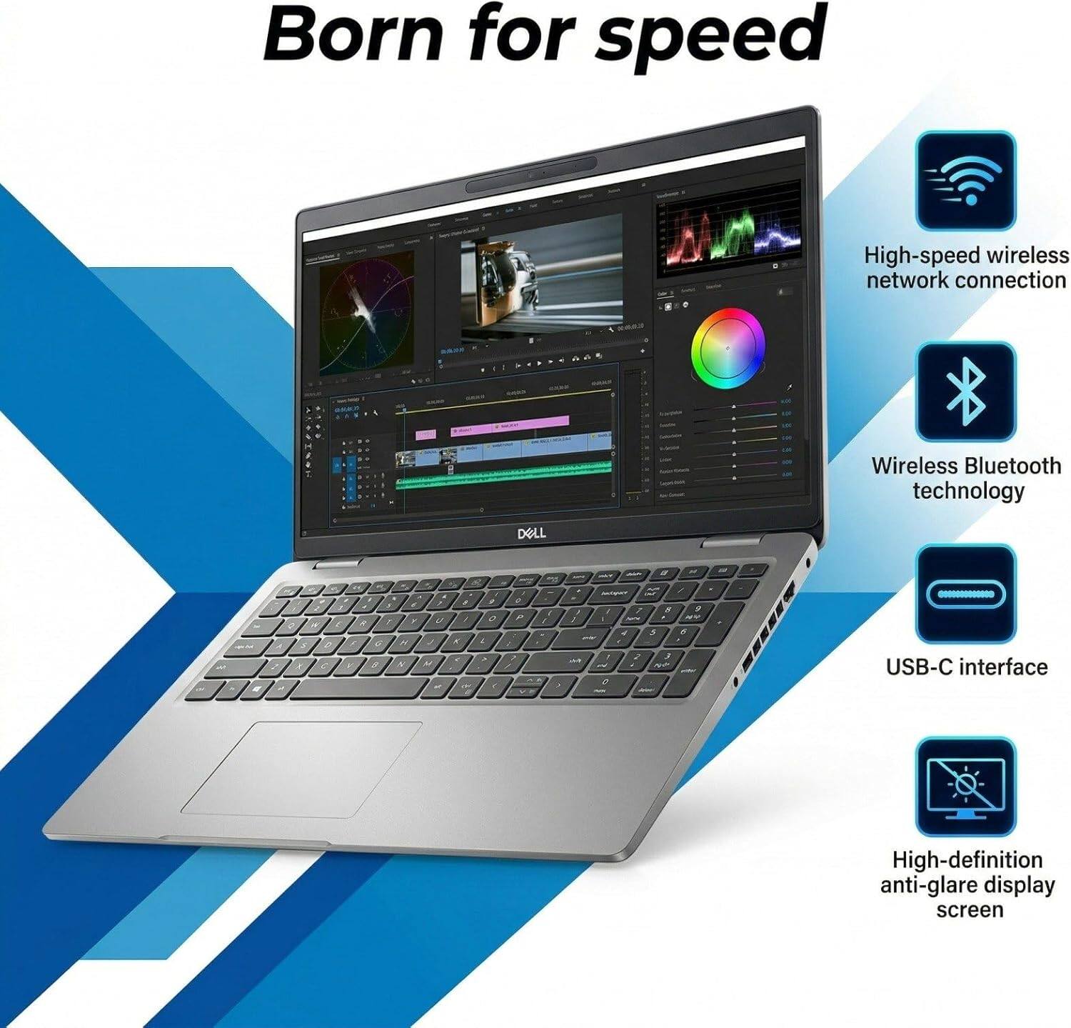 Born for speed

- High-speed wireless network connection
- Wireless Bluetooth technology
- USB-C interface
- High-definition anti-glare display screen
