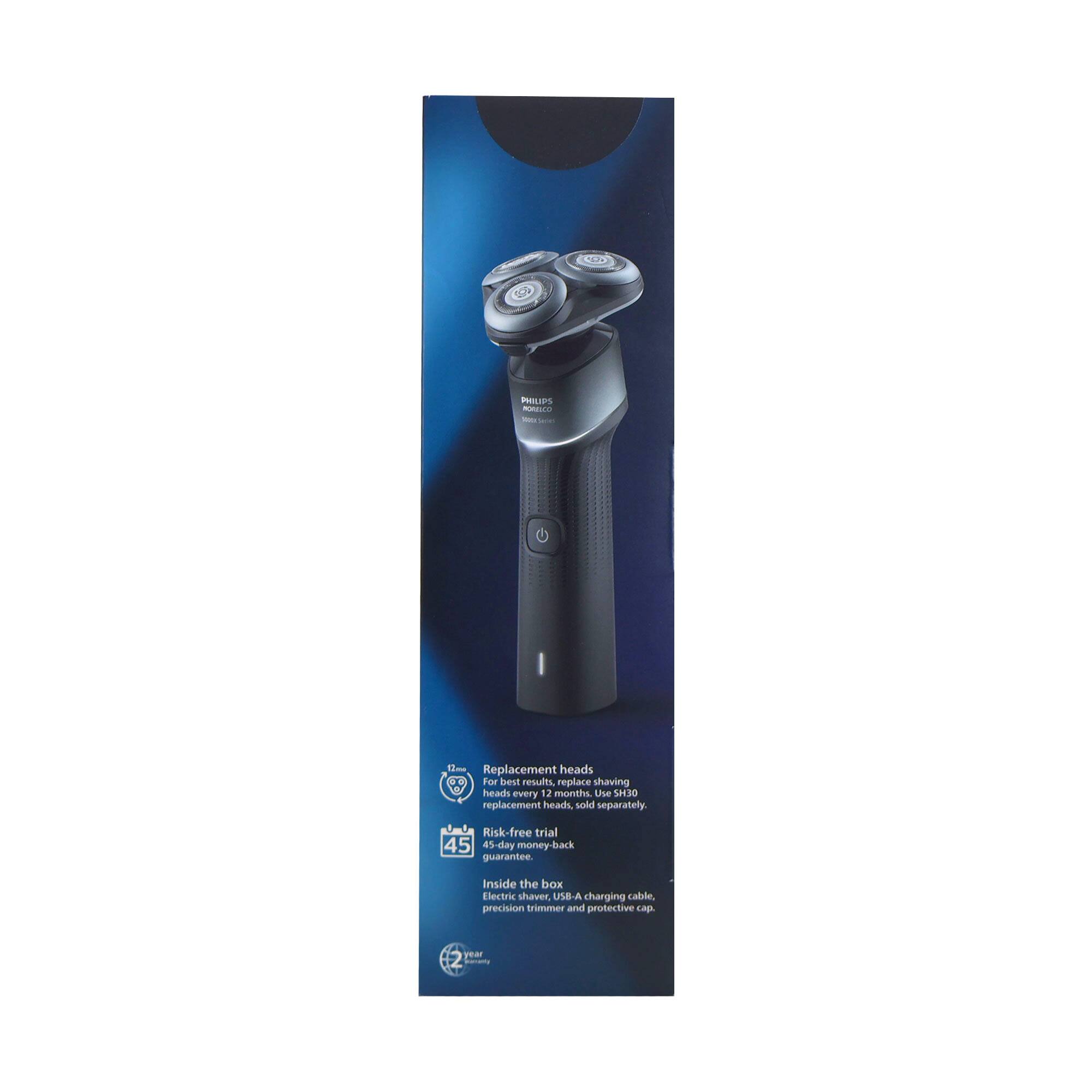 CAO 0 PHILIPS AS - Replacement heads For best results, replace shaving heads every 2 months. Use SH30 replacement heads, sold separately. Risk-free trial 45-day money-back guarantee. Inside the box: Electric shaver, USB-A charging cable, precision trimmer, and protective cap.