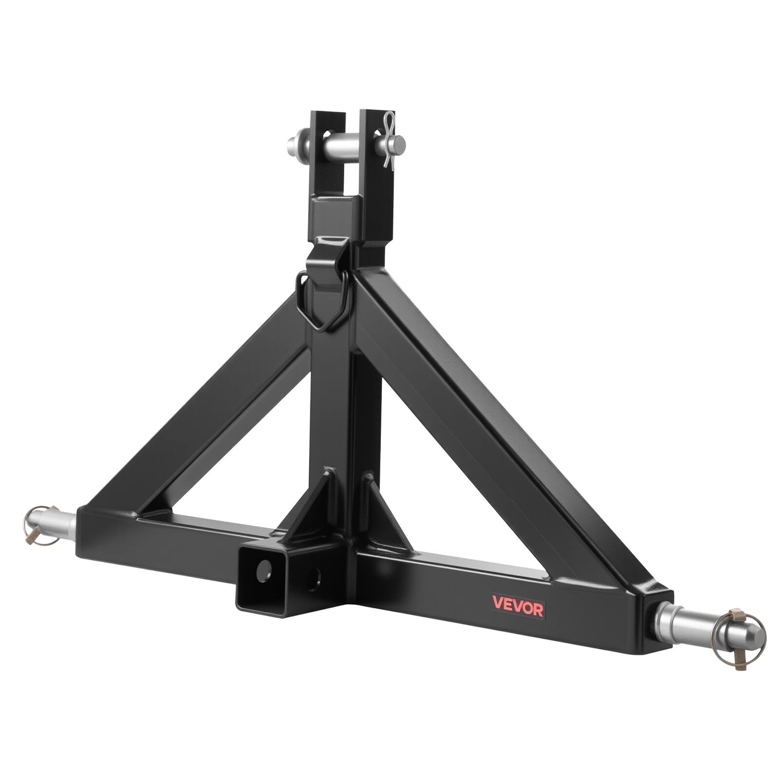 Alt View 5. VEVOR - 3 Point Hitch Receiver with 2 in Receiver, 3pt Quick Hitch Attachment, 3,000 lbs Capacity - Black.