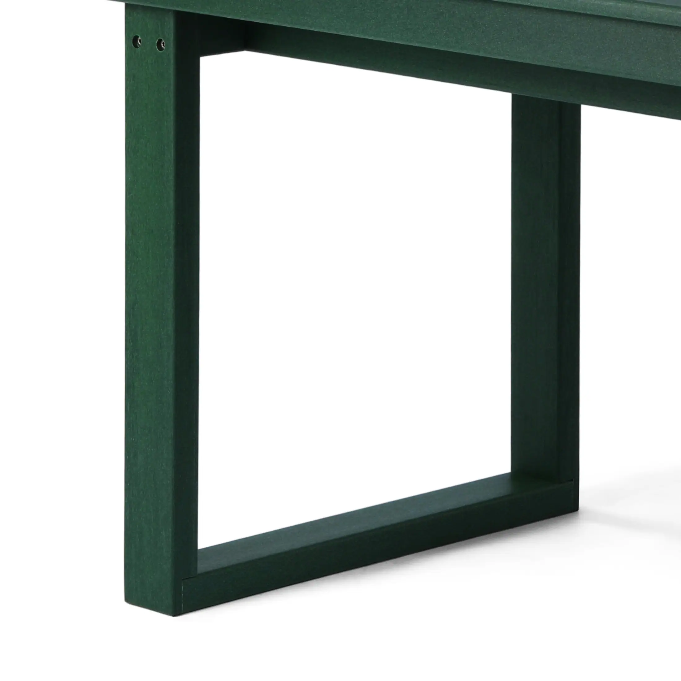 Alt View 3. WestinTrends - WestinTrends Paloma 68" Outdoor HDPE Modern Rectangular Patio Dining Table With Umbrella Hole - Dark Green.