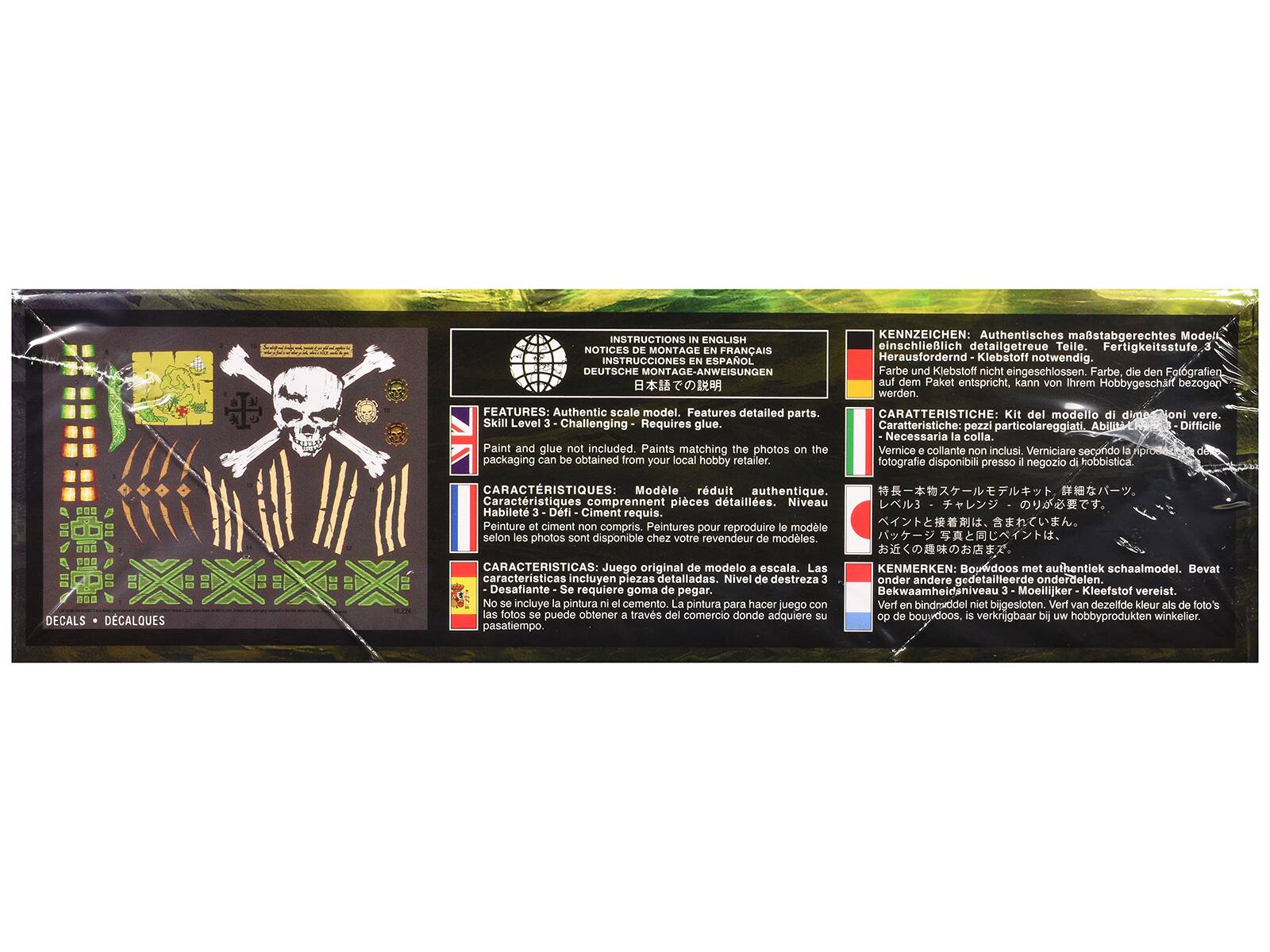 **INSTRUCTIONS IN ENGLISH**

**NOTICES DE MONTAGE EN FRANÇAIS**

**INSTRUCCIONES EN ESPAÑOL**

**DEUTSCHE MONTAGE-ANWEISUNGEN**

**日本語の説明**

**KENMERKEN: Boeiydoos met authentiek schaalmodel. Bevat bekwaamheidsgemiddelde 3 - Moeilijk - Klebstof vereist. Verf in blikmidden niet bijgeleverd. Verf van dezelfde kleur als de foto's op de boeiydoos, is verkrijgbaar bij uw hobbyproducten winkelier.**

**KENNZEICHNEN: Authentisches maßstabgerechtes Modell einschließlich detailgetreue Teile. Fertigkeitsstufe 3 - Herausfordernd - Klebstoff notwendig. Farbe, die den Farbationen auf dem Paket entspricht, kann von Ihrem Hobbygeschäft bezogen werden.**

**CARATTERISTICHE: Kit del modello di dimensione vera. Caratteristiche: pezzi particolareggiati. Abilità