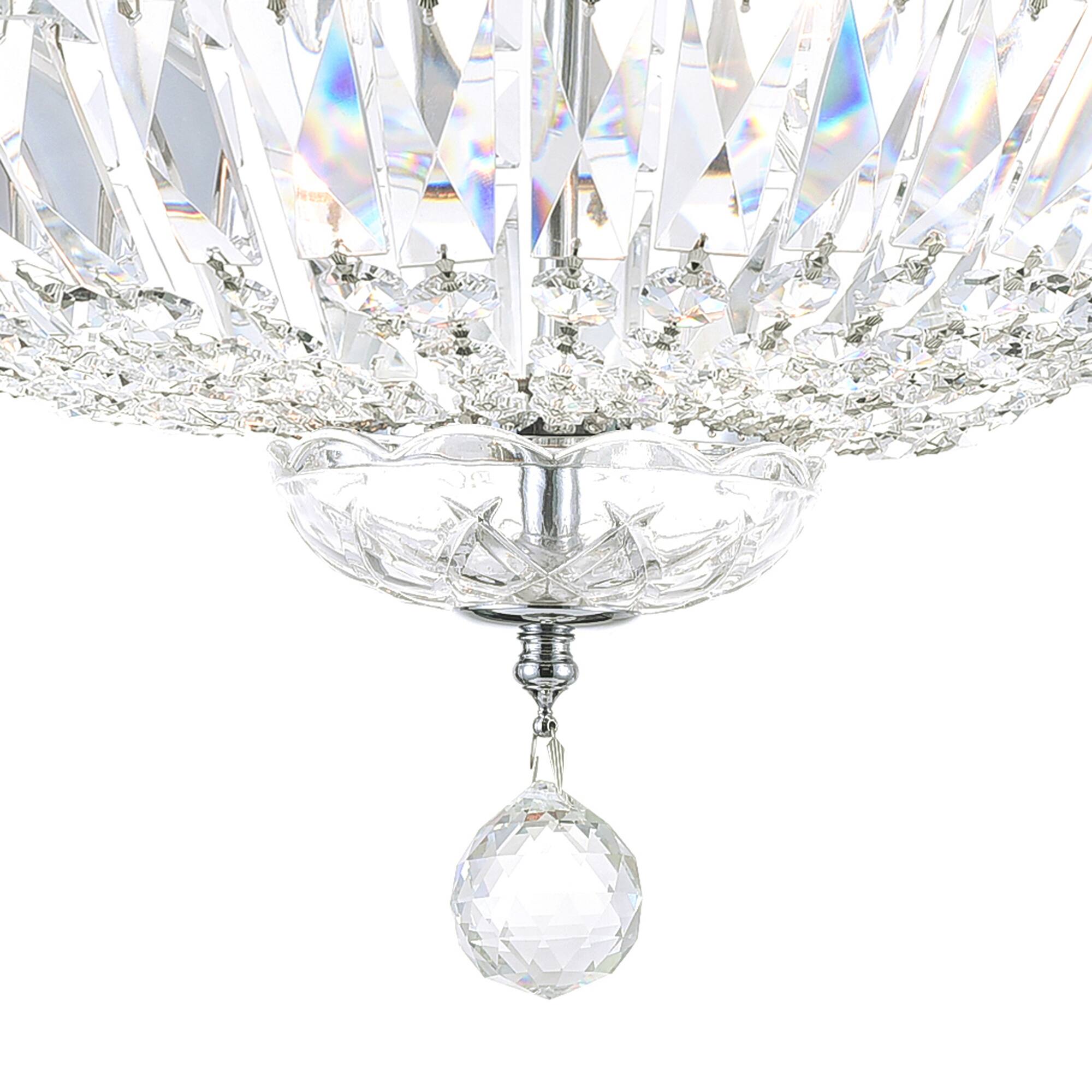 Alt View 1. CWI Lighting - Stefania 5 Light Bowl Flush Mount With Chrome Finish - Chrome.