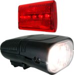 Front Zoom. Whetstone - Bicycle Headlight and Taillight - Black/Red.