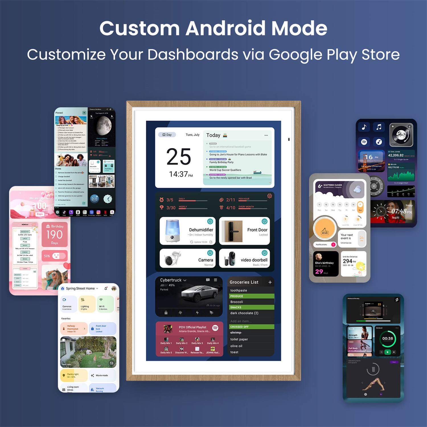 Custom Android Mode  
Customize Your Dashboards via Google Play Store