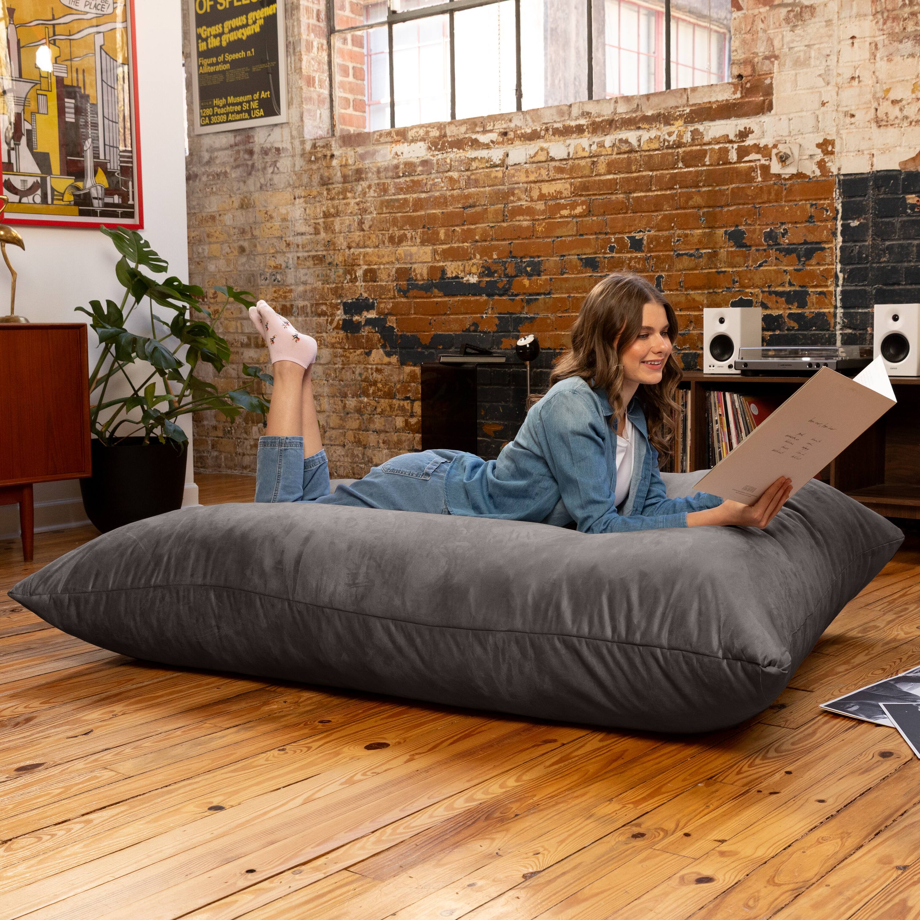 Jaxx Pillow Saxx 5.5 Foot Huge Bean Bag Floor Pillow and Lounger