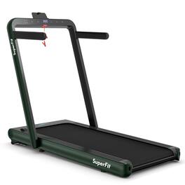 Costway - 4.75HP 2 In 1 Folding Home Treadmill with Remote APP Control - Green