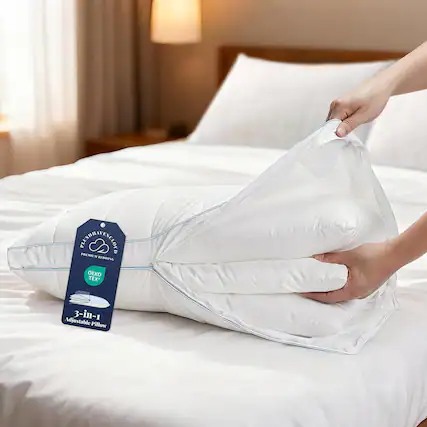 PALME M REDDING OEKO TEX* Adjustable 3-in-1 Pillow