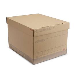 Staples - Medium Duty File Box, Lift Off Lid, Letter/Legal, 12/Carton (TR59213) - Brown/Gray