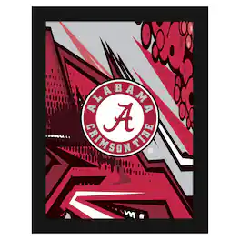 Fan Creations - Alabama Crimson Tide 12" x 16" Team Comic Framed Art Print - Multicolor