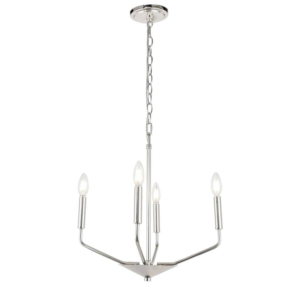 Alt View 6. Living District - Enzo 4 Light Chrome Pendant - Chrome.