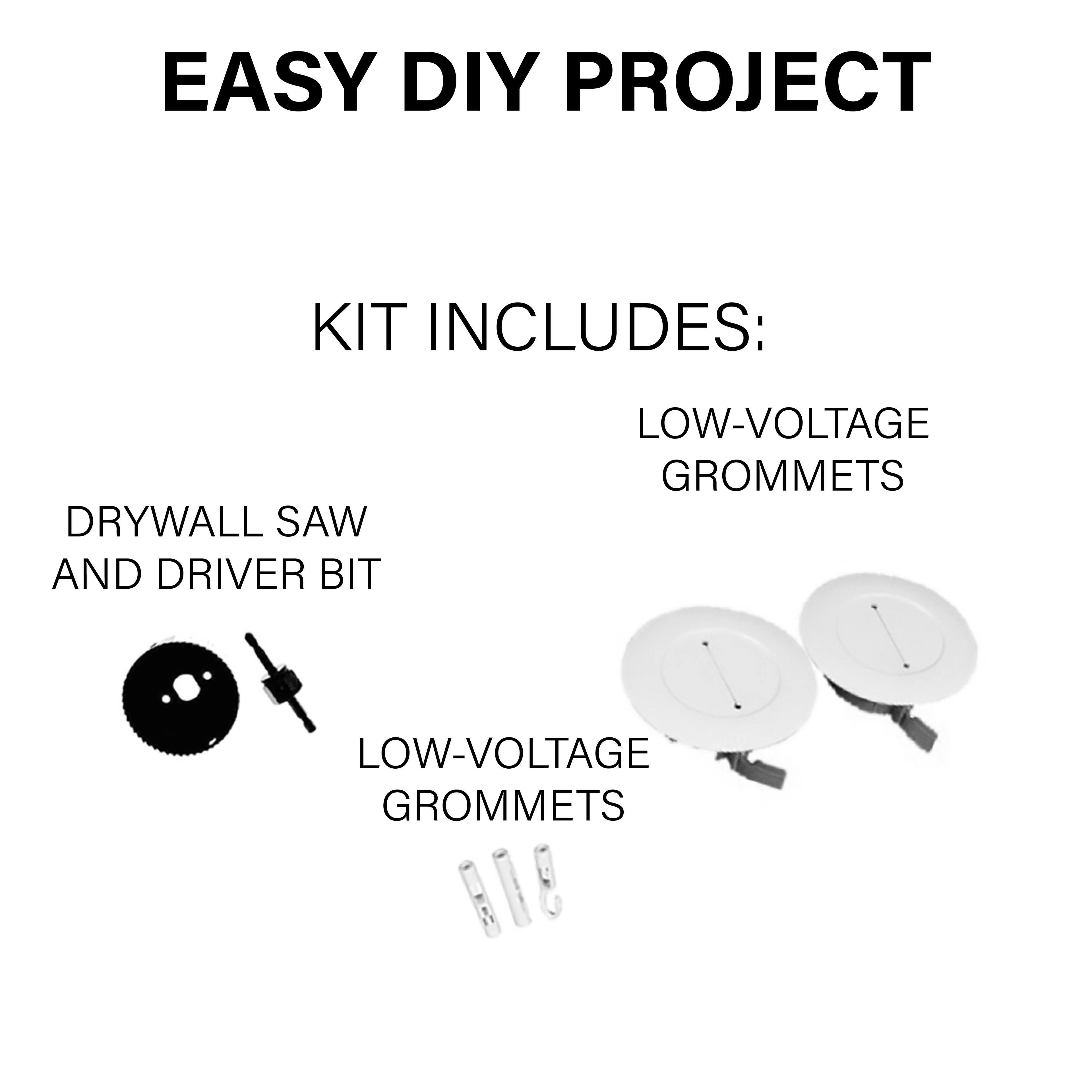 Sanus 5Piece 33/4In X 3.75In PVC Flat Screen TV Kit White CCSIWLVK