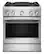 Front. KitchenAid - 30 in. Wide 4 burners 4.1 cu. ft. Slide-In Gas True Convection Range with 4 Burners, Dual Fuel, No Preheat Air Fry Mode - Stainless Steel.