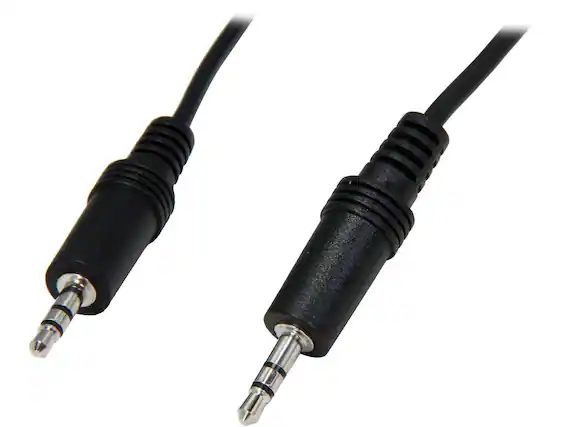 Front. Cables to Go - C2G 40413 3.5mm M/M Stereo Audio Cable, Aux Cable, Black (6 Feet, 1.82 Meters).