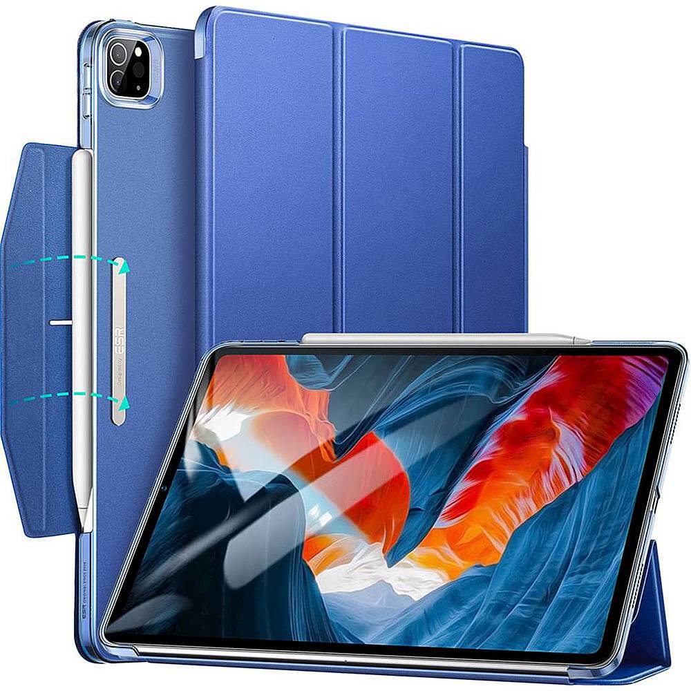 Alt View 11. SaharaCase - ESR Folio Case for Apple iPad Pro 12.9 (4th, 5th, and 6th Gen 2020-2022) - Blue.