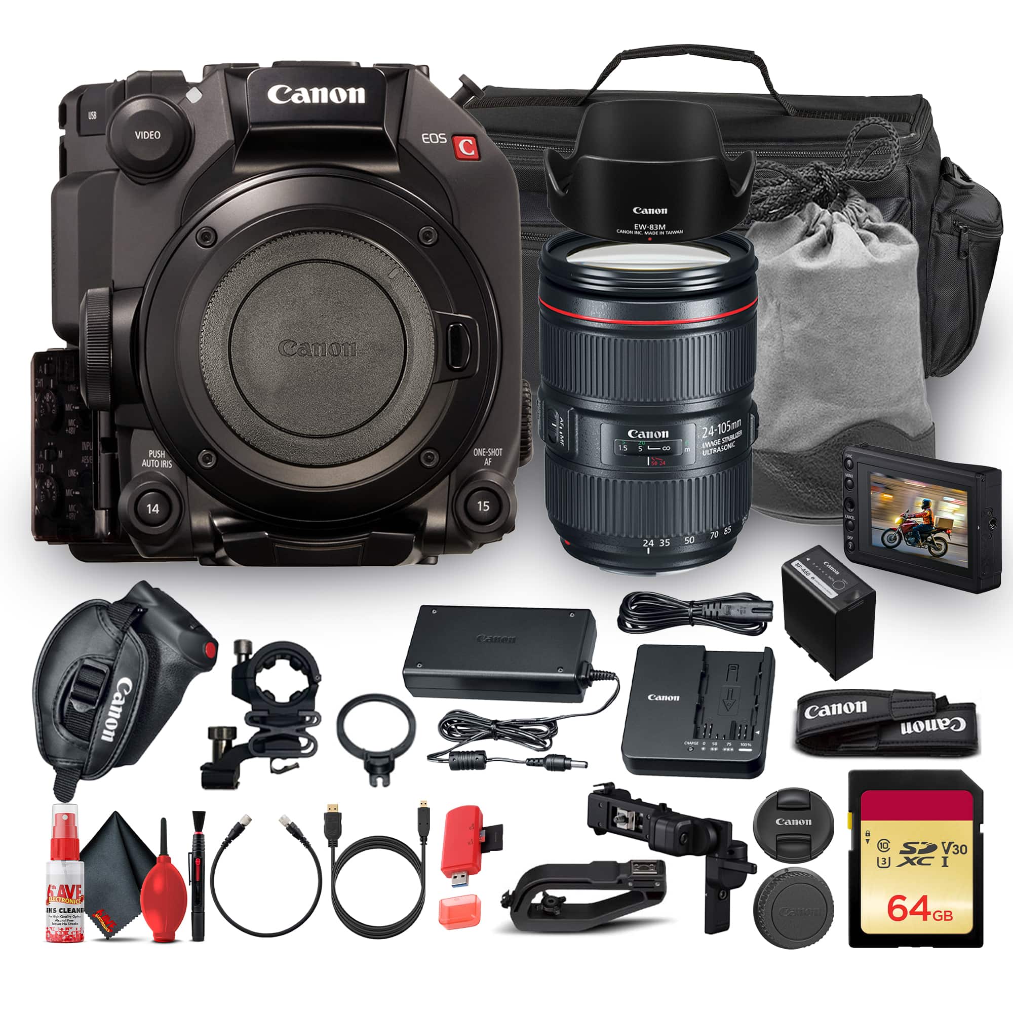Canon - EOS C300 Mark III Cinema Camera + Large Case + More
