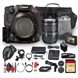 Canon - EOS C300 Mark III Cinema Camera + Large Case + More