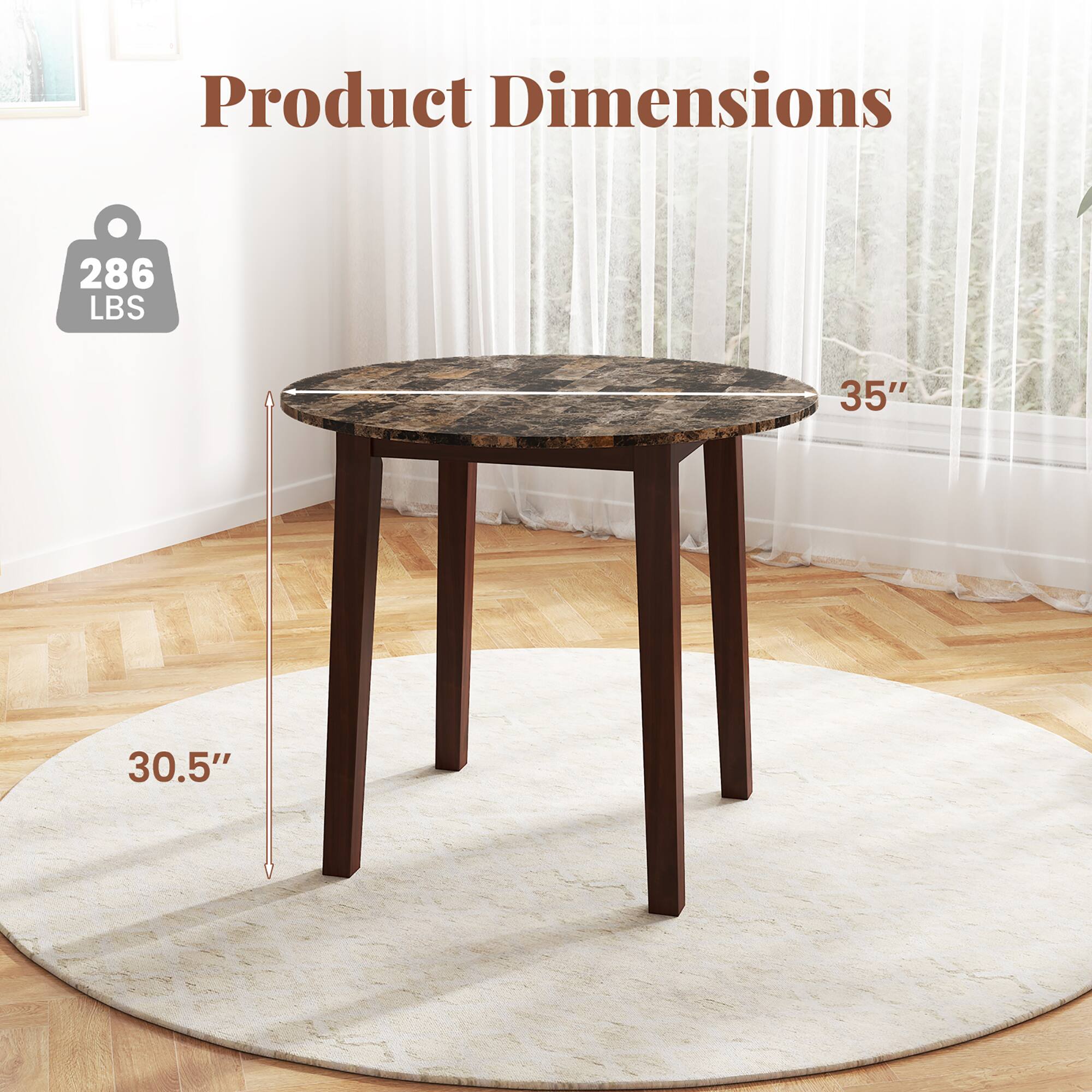 Product Dimensions  
286 LBS  
35"  
30.5"