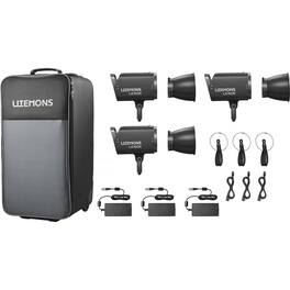 Godox - Litemons LA150R RGB LED Monolight (3-Light Kit, Black)