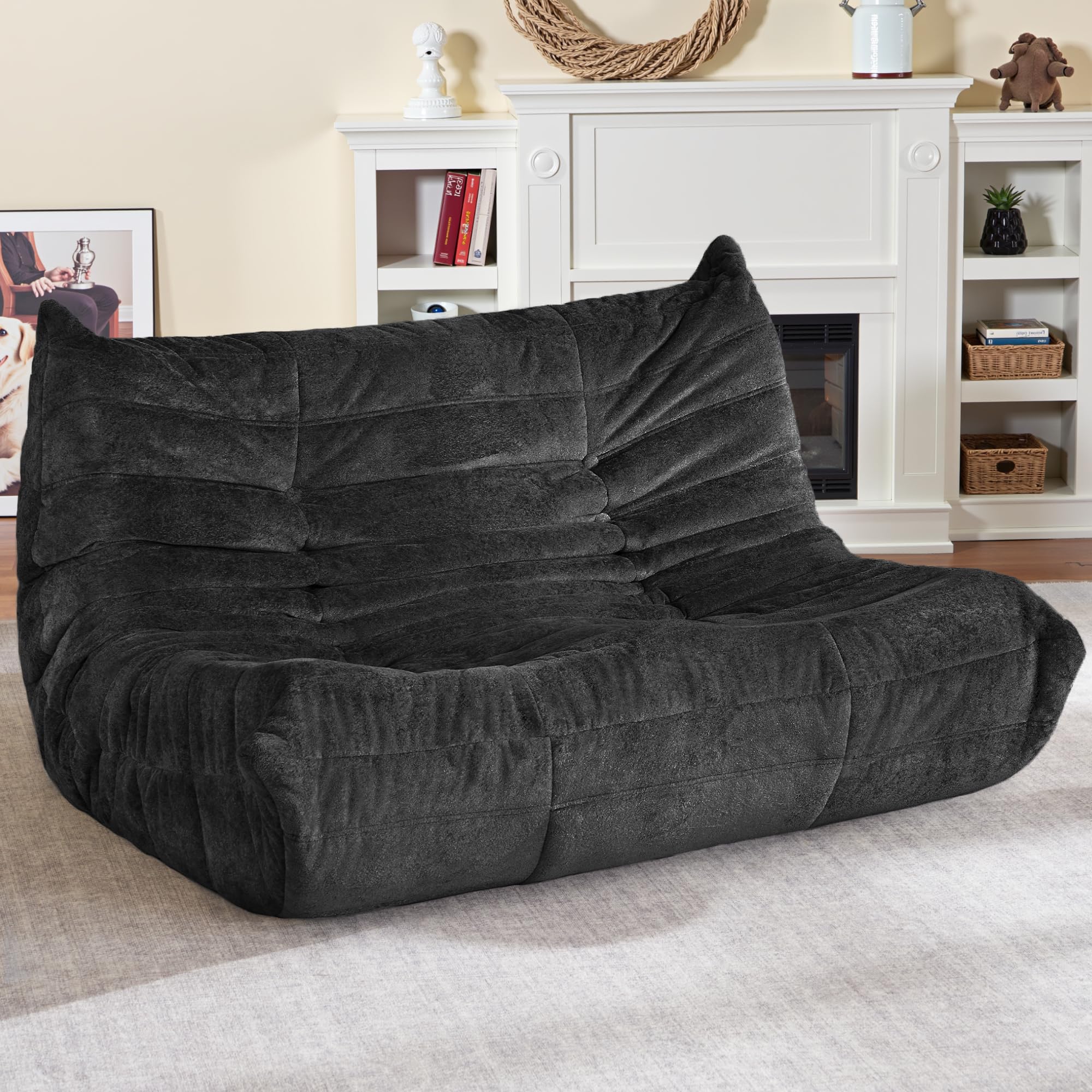 Luxury Velvet-black Loveseat