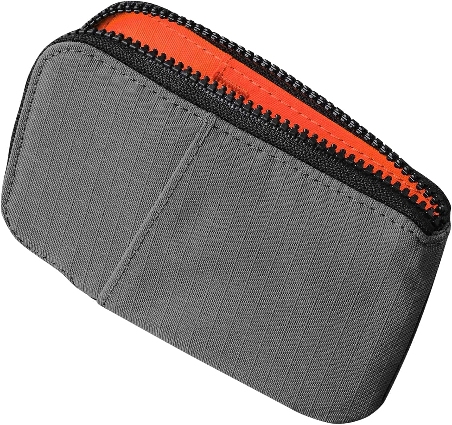 ALPAKA - RFID Zip Card Pouch with YKK Silent Zippers, Holds 12–20+ Cards, Coin & Cash Storage, Front Transit Slot, HUB Compatible - Grey Axoflux 210D