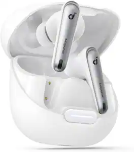 Soundcore - by Anker Liberty 4 NC Noise Canceling True Wireless Earbud Headphones - White - Clear White