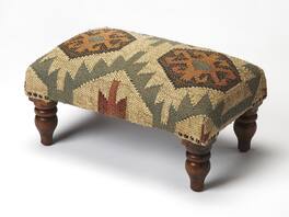 Butler Specialty - Berino 20 in. W x 11" H Rectangular Upholstered Stool - Multi-Color