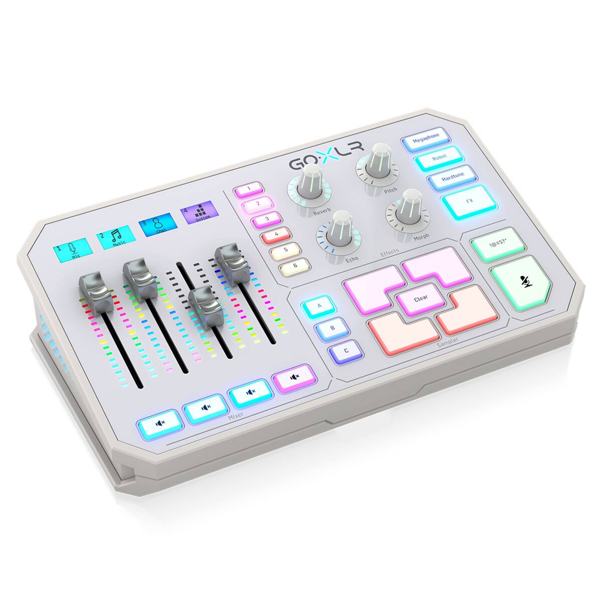 1 g MiE Ss 2 E. msie 1 LhAS 4 Sustan I Mixer Mgaphome GOXLR LR Matest GO Harttune Pach 3 FR Reverb 1 Morai & Effects Echo & Clear A Sampler C 10457*