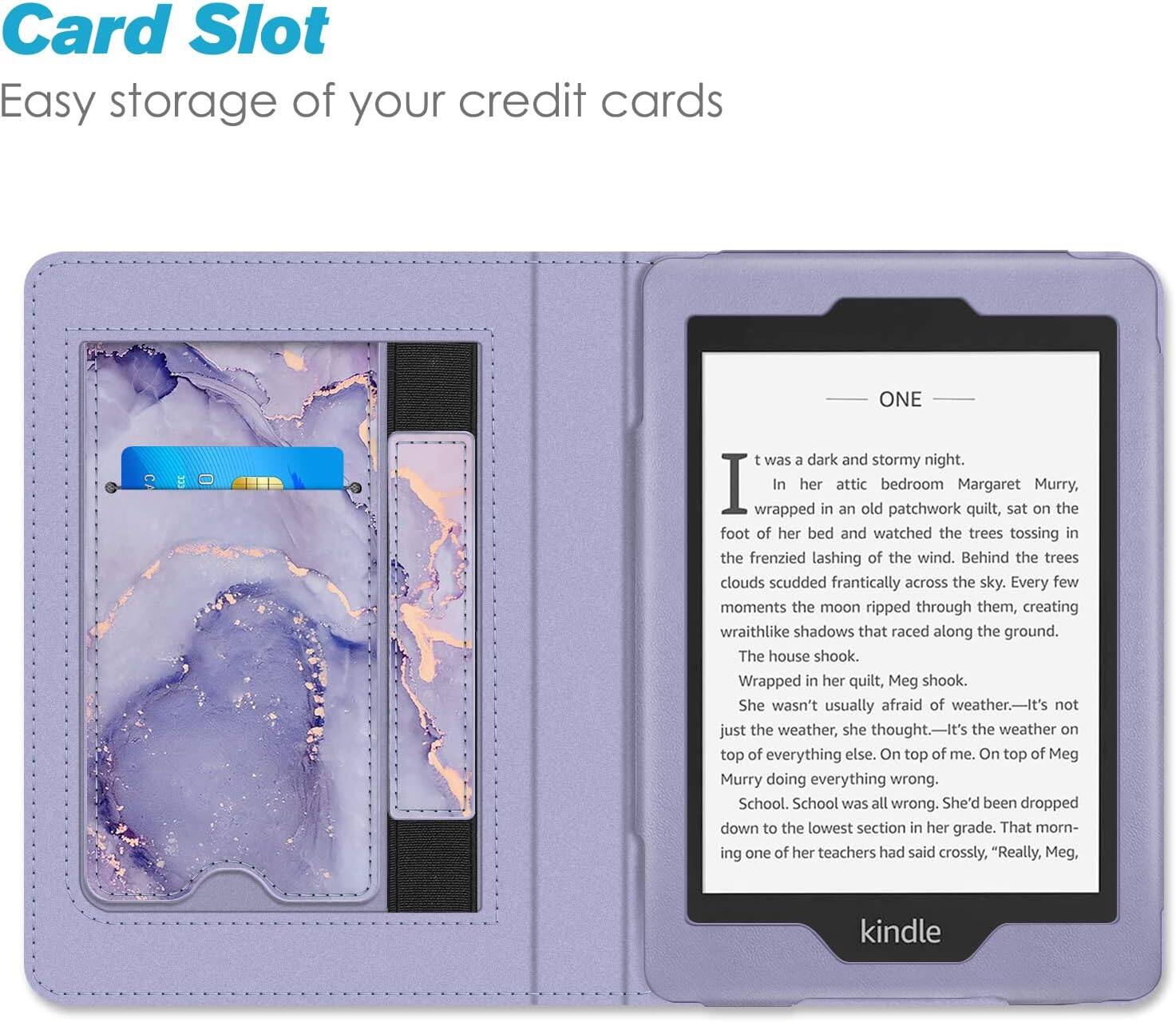 Card Slot  
Easy storage of your credit cards

ONE

It was a dark and stormy night. In her attic bedroom, Margaret Murry, wrapped in an old patchwork quilt, sat on the foot of her bed and watched the trees tossing in the frenzied lashing of the wind. Behind the trees clouds scudded frantically across the sky. Every few moments the moon ripped through them, creating wraithlike shadows that raced along the ground. The house shook. Wrapped in her quilt, Meg shook. She wasn't usually afraid of weather. It's not just the weather, she thought. It's the weather on top of everything else. On top of me. On top of Meg Murry doing everything wrong. School. School was all wrong. She'd been dropped down to the lowest section in her grade. That morning one of her teachers had said crossly, "Really, Meg,