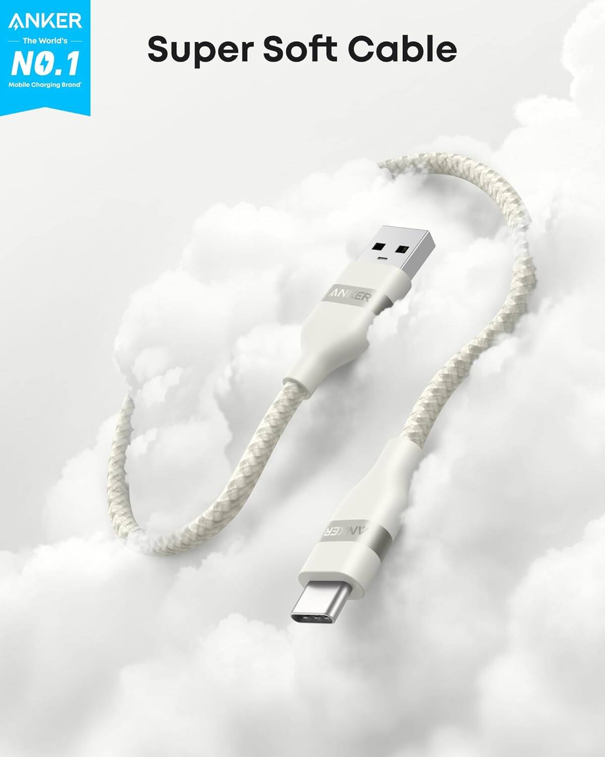 ANKER  
The World's NO.1 Mobile Charging Brand  

Super Soft Cable