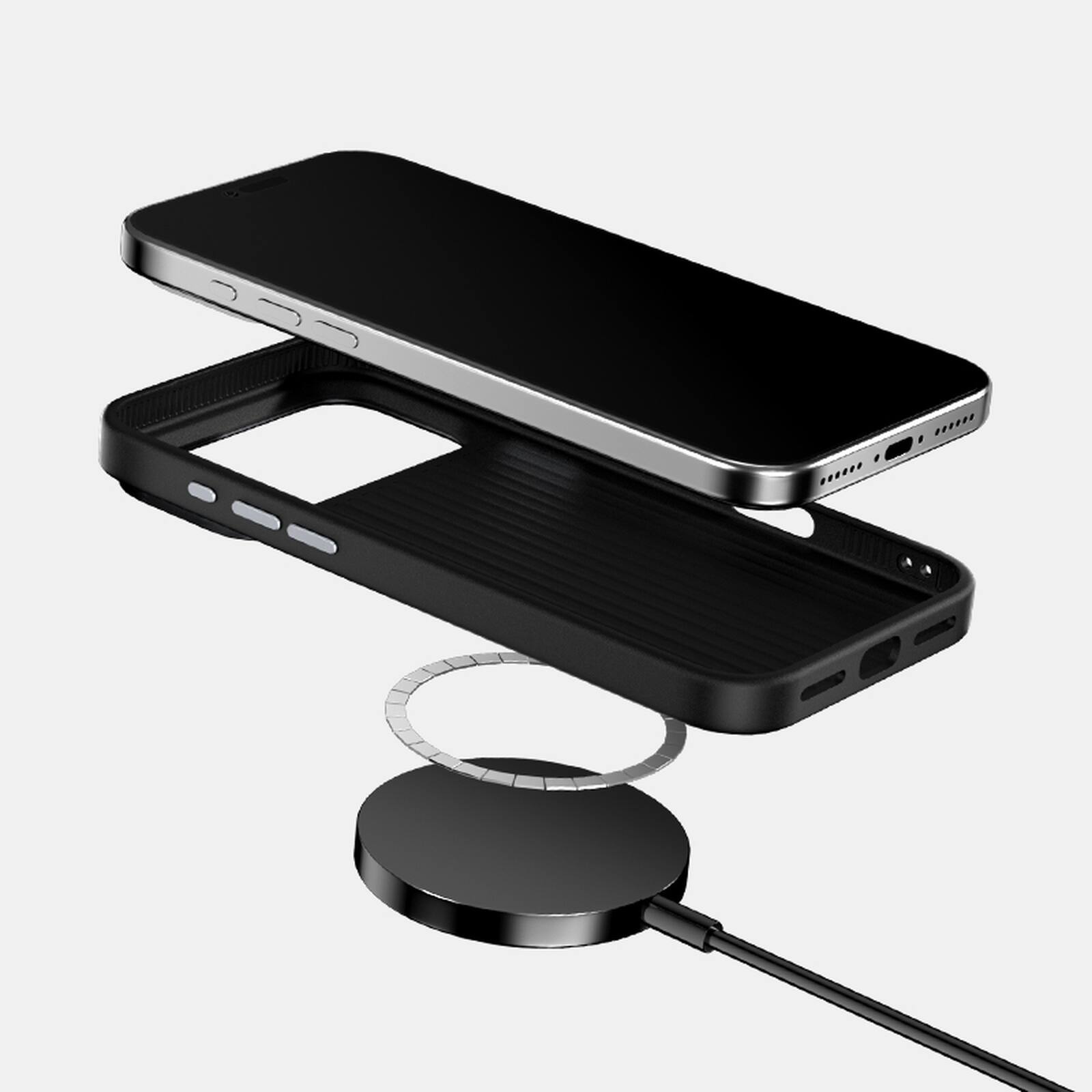 Alt View 2. Dteck - Carbon Fiber Texture Magnetic Case for Google Pixel 10 Pro XL, Shockproof Slim Protective Cover with Metal Camera Ring - Black.