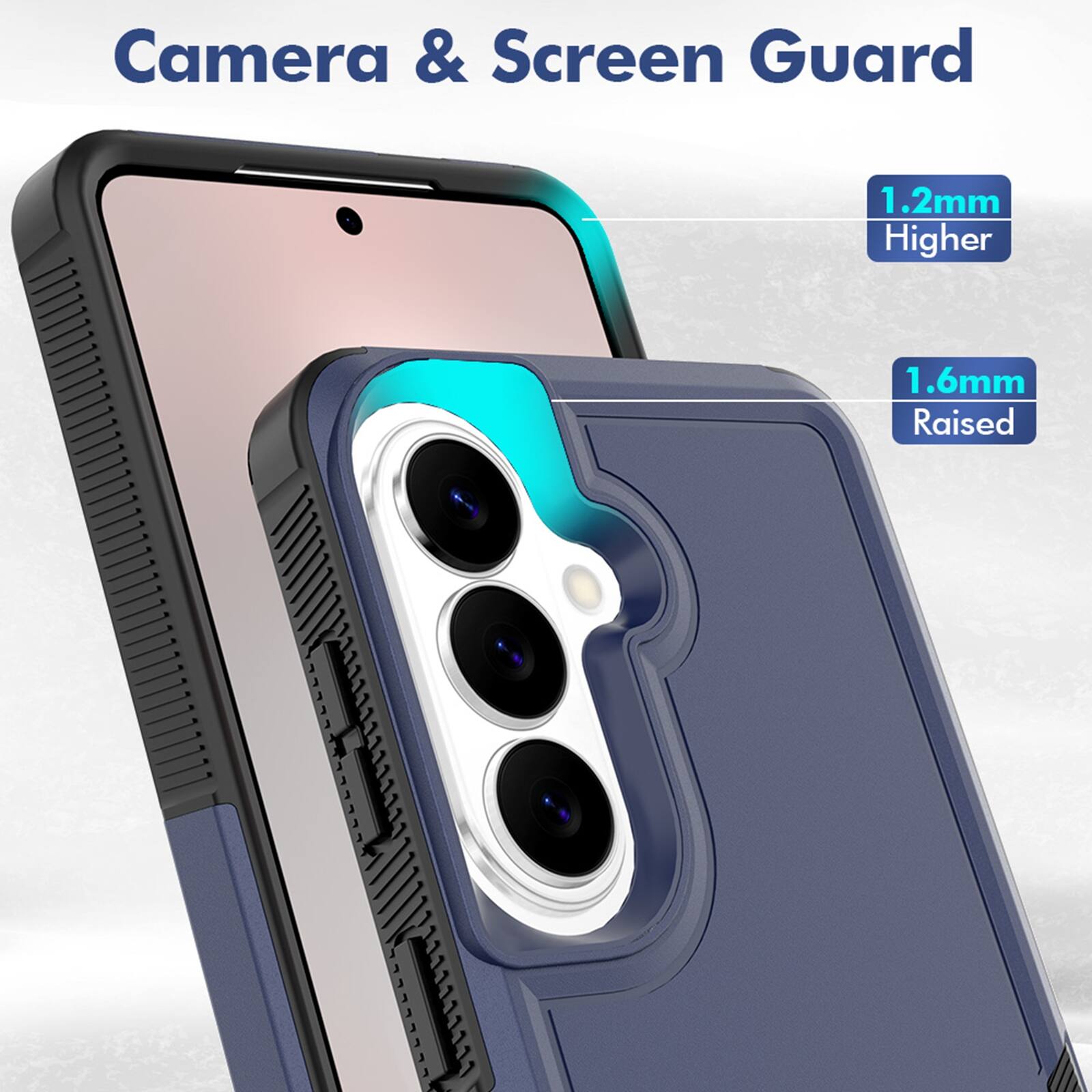 Camera & Screen Guard

1.2mm Higher

1.6mm Raised