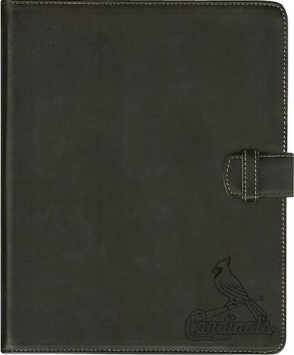 Front Standard. Tribeca - St. Louis Cardinals Leather Folio Case for Apple® iPad® 2 - Brown.