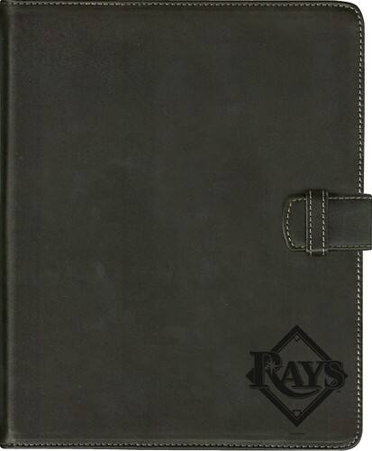 Front Standard. Tribeca - Tampa Bay Rays Leather Folio Case for Apple® iPad® 2 - Brown.