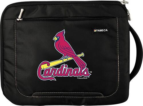 Front Standard. Tribeca - St. Louis Cardinals Deluxe Sleeve for Apple® iPad® and iPad 2 - Black.