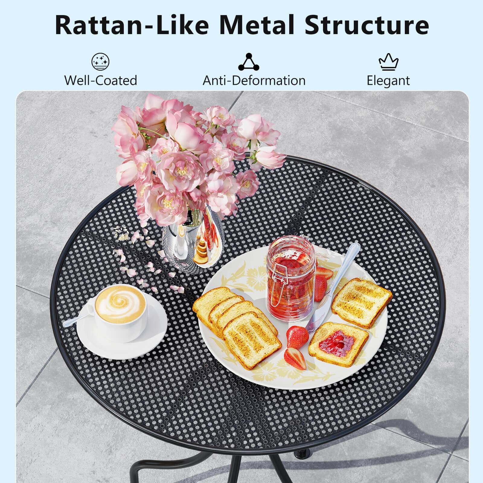 Rattan-Like Metal Structure

- Well-Coated
- Anti-Deformation
- Elegant