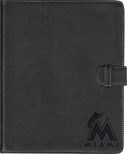 Front Standard. Tribeca - Miami Marlins Leather Folio Case for Apple® iPad® 2 - Brown.