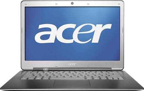 Front Standard. Acer - Aspire S3 Ultrabook 13.3" Laptop - 4GB Memory - 240GB Solid State Drive - Silver.