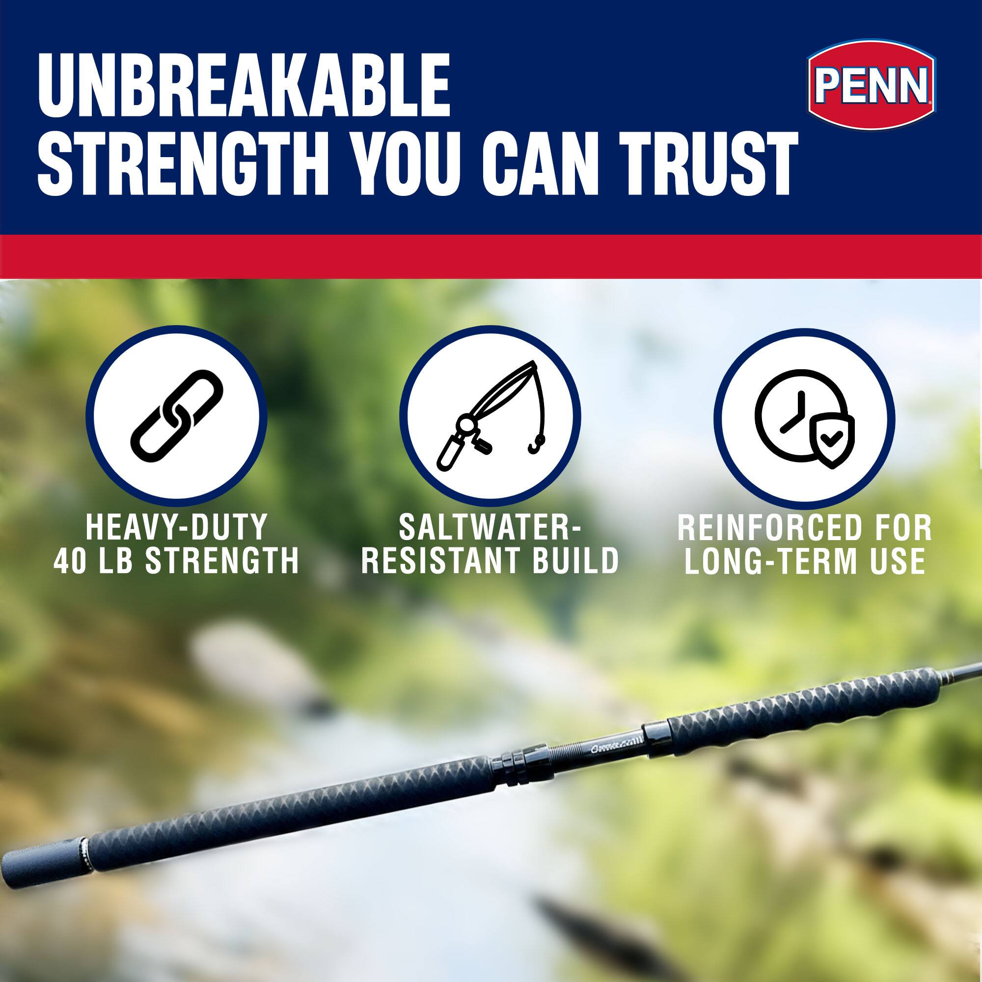 UNBREAKABLE STRENGTH YOU CAN TRUST

HEAVY-DUTY 40 LB STRENGTH

SALTWATER-RESISTANT BUILD

REINFORCED FOR LONG-TERM USE