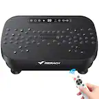 Front. MERACH - MERACH Vibration Plate with Dual Massage Modes (shiatsu & magnetic), 99 Speeds, Lymphatic Drainage for Full Body Workout - Black.