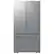 Front. Samsung - 36 in. Wide Bespoke AI 30 cu. ft. 3-Door French Door Refrigerator with Zero Clearance Fit & In-Door Tall Water Dispenser - Stainless Steel.