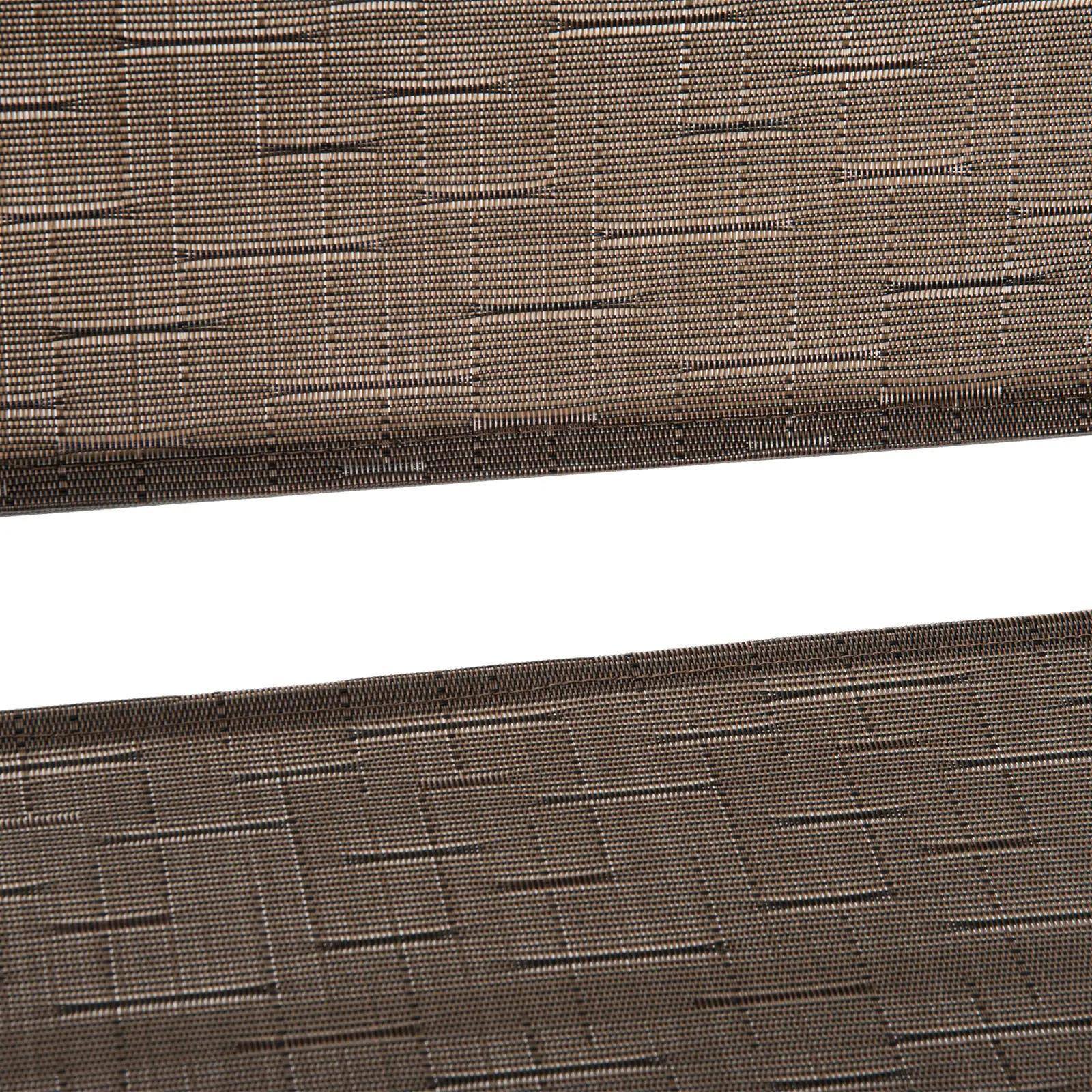 Left. Resenkos - Resenkos 4 Pieces Outdoor Patio Dining Furniture Set, 2 Folding Chairs, Adjustable Angle Umbrella, Steel, Brown - Brown.