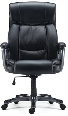 Alt View 1. Staples - Staples Lockland Ergonomic Leather Managers Big & Tall Chair, 400 lb. Capacity, Black (ST63098-CC) - Black.
