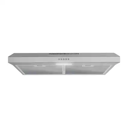 Front. Streamline - 30 in. Staletti Ducted Undermount 80 CFM Range Hood, Mesh Filters, Push Button Control, LED Light - Brushed Stainless Steel.