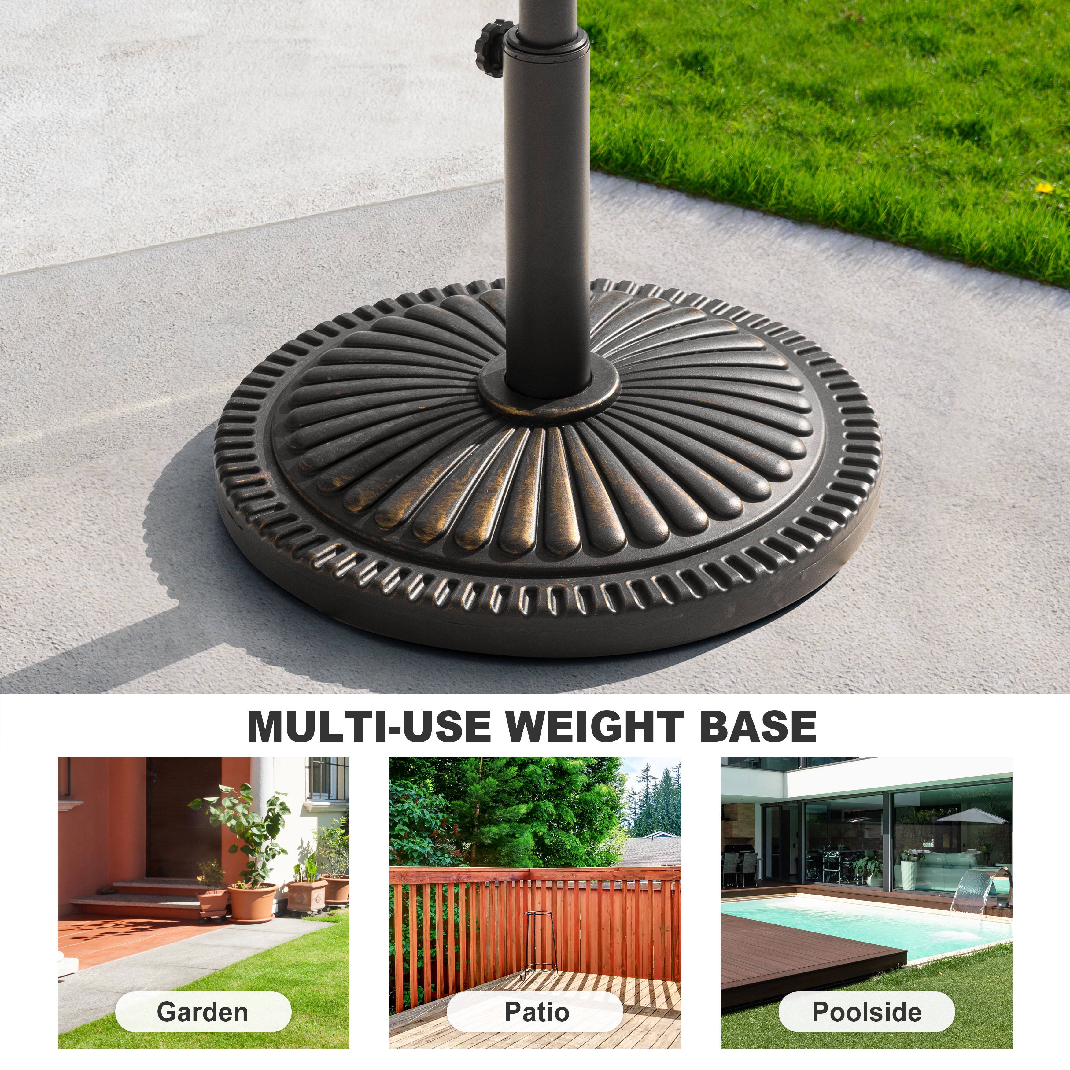 MULTI-USE WEIGHT BASE

Garden  
Patio  
Poolside
