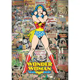 Trend Setters - DC Comics (Wonder Woman - Comic Collage) MightyPrint™ Wall Art MP17240372 - Multicolor