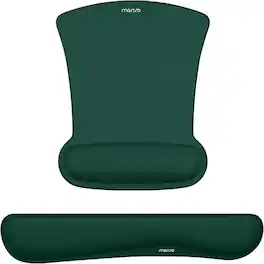 mosiso - Mouse Pad Wrist Support Ergonomic Memory Foam Mousepad for Easy Typing Cushion & Pain Relief for Office & Home - Peacock Green