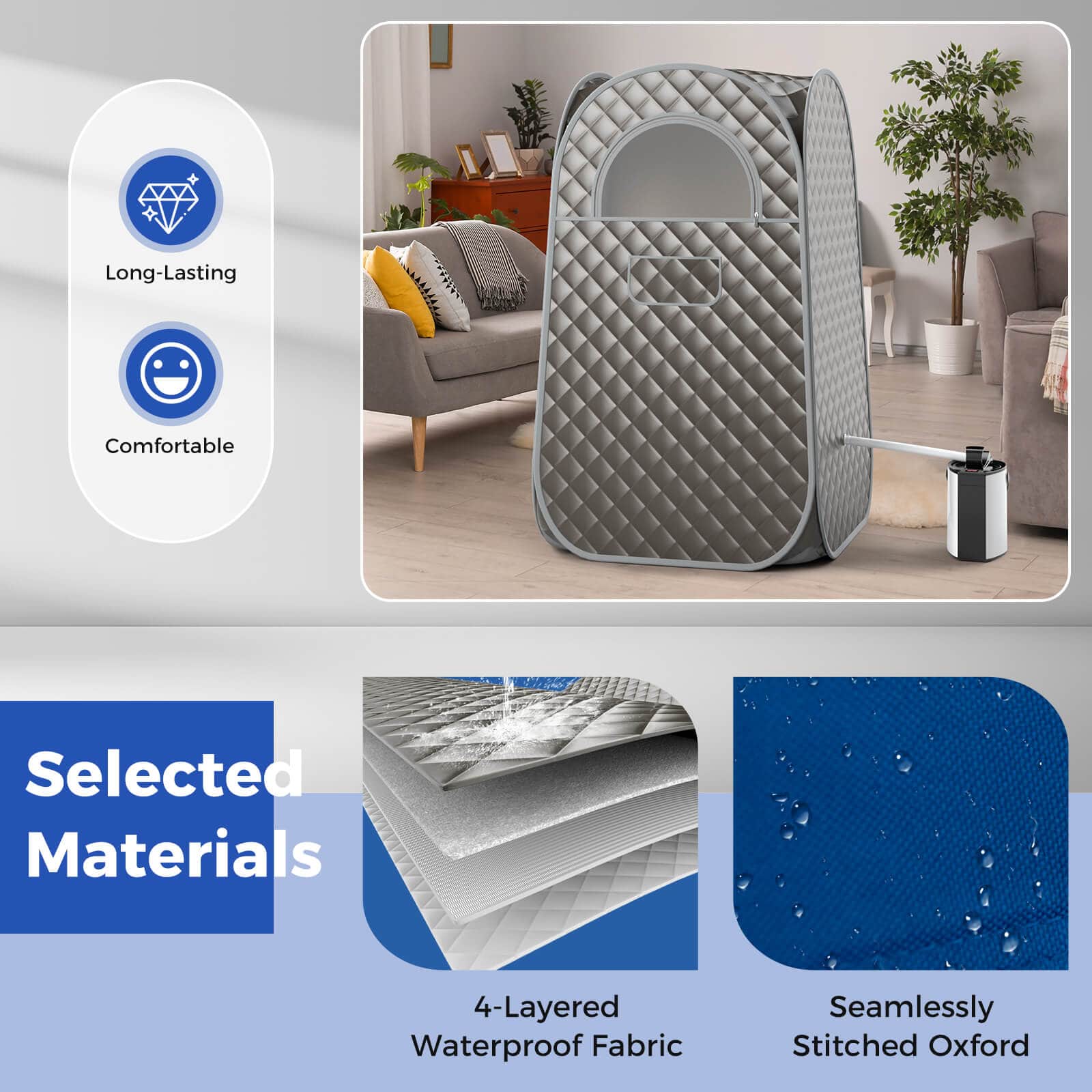 Long-Lasting Comfortable Selected Materials 4-Layered Waterproof Fabric Seamlessly Stitched Oxford