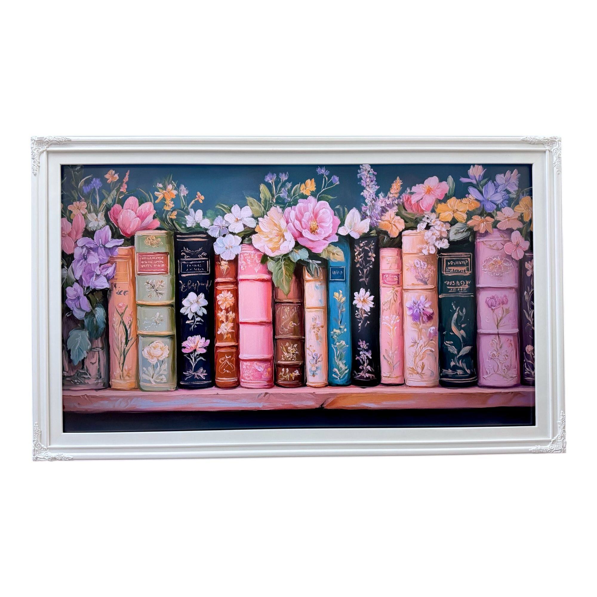 Alt View 10. LAREDO FRAME FACTORY - 65 inch Hisense Canvas TV Ornate frame, Canvas TV by Hisense - SATIN WHITE FINISH.