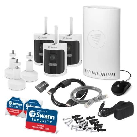 Swann  
Swann  
Swann  
64GB  
Swann PROFACTIONS SECURITY Swann 24 HOUR VOGO PROTECTED SURVOLLANCE SECURITY Swann. 24 HOUR VIDEO SURVEILLANCE